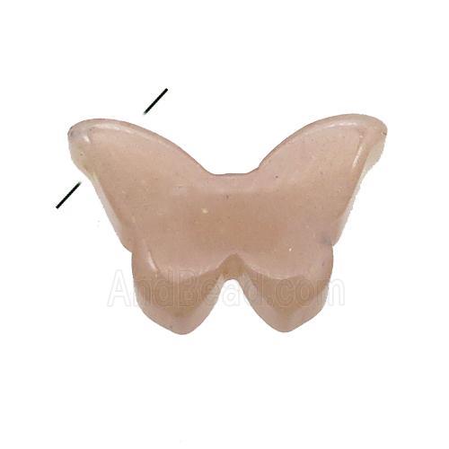 peach moonstone butterfly pendant