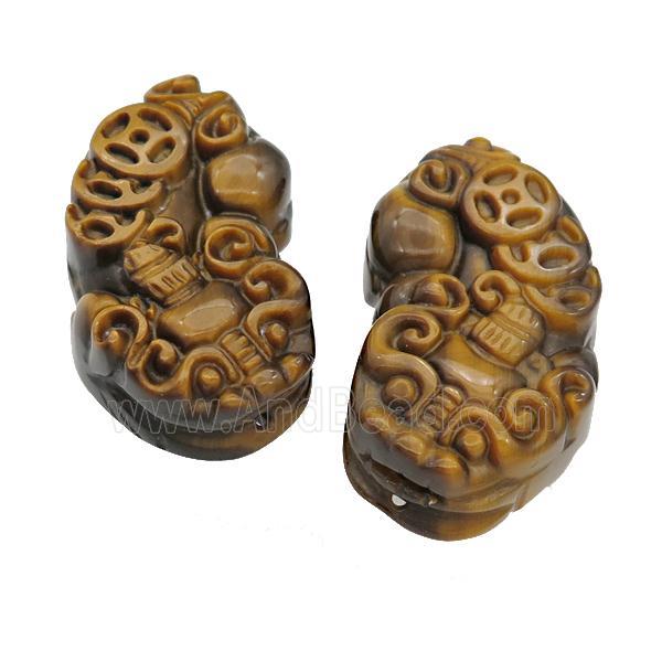 Tiger Eye Stone Pixiu charm pendant