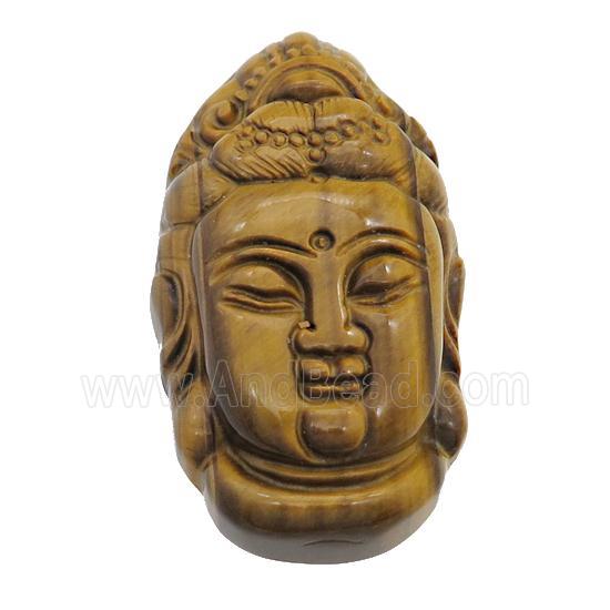 Tiger Eye Stone Buddha Pendant