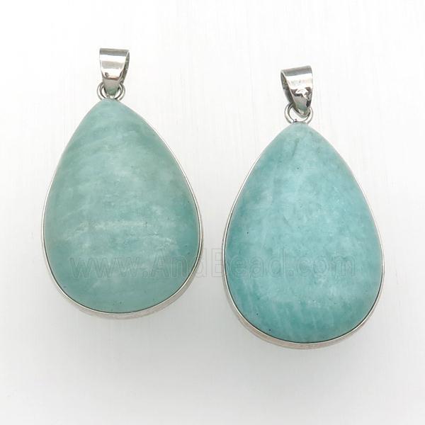Green Amazonite Teardrop Pendant
