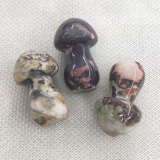 Ocean Jasper mushroom charm without hole