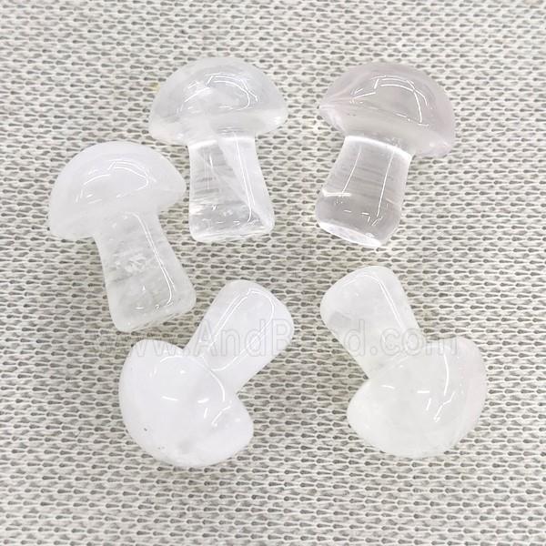 Clear Quartz mushroom charm without hole