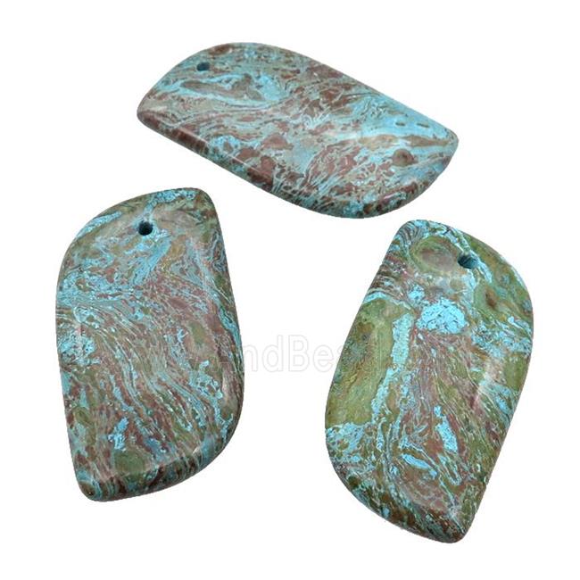 blue Ocean Jasper leaf pendant
