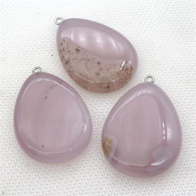 natural Agate teardrop pendant