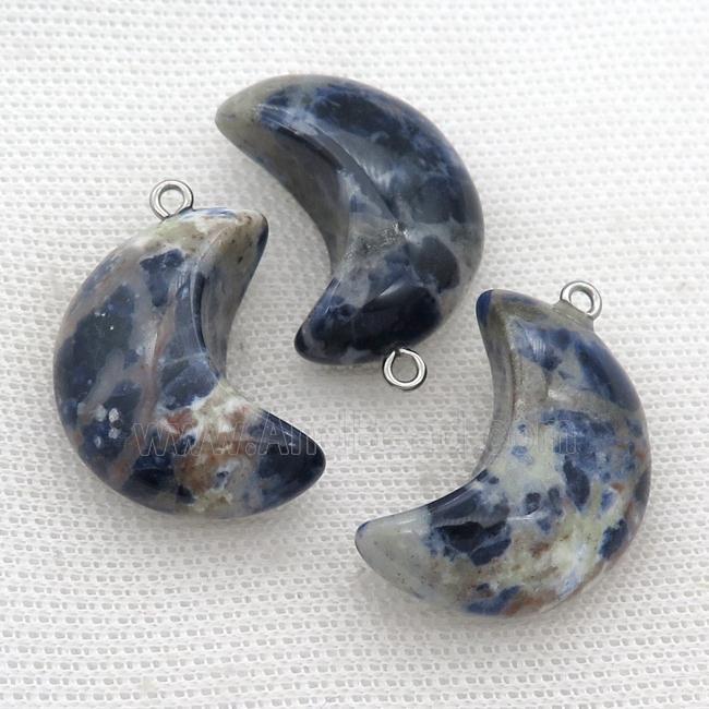 blue Sodalite moon pendant