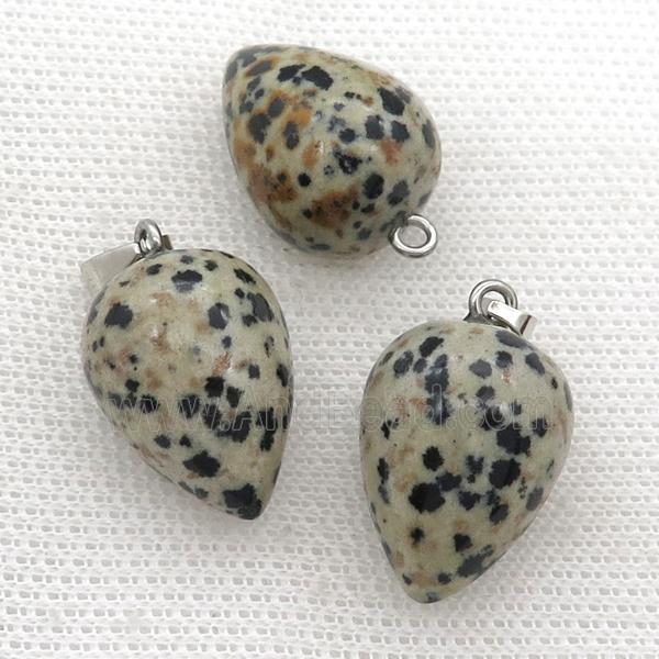Dalmatian Jasper Pendulum Pendant