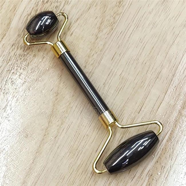 black Roller GuaSha Massage Tools, gold plated