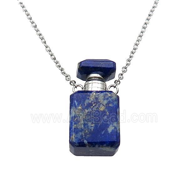 blue Lapis Lazuli perfume bottle Necklace