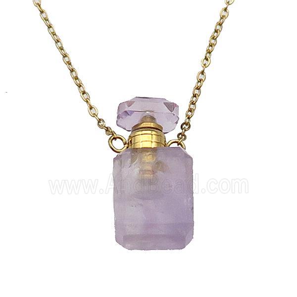 Amethyst perfume bottle Necklace
