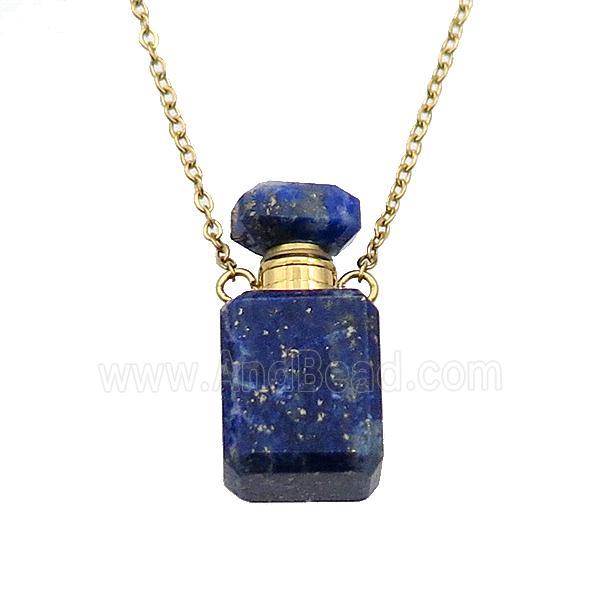 blue Lapis Lazuli perfume bottle Necklace
