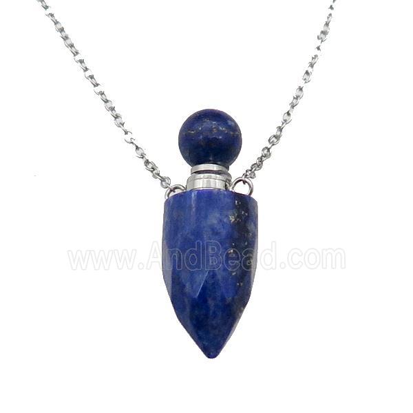 blue Lapis perfume bottle Necklace