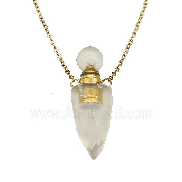 Lemon Quartz perfume bottle Necklace