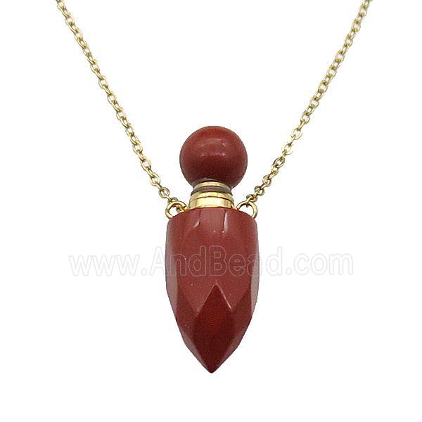 red Jasper perfume bottle Necklace