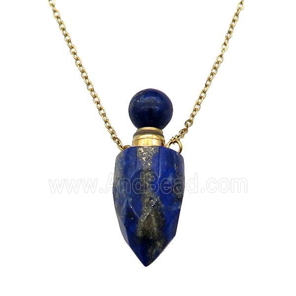 blue Lapis Lazuli perfume bottle Necklace