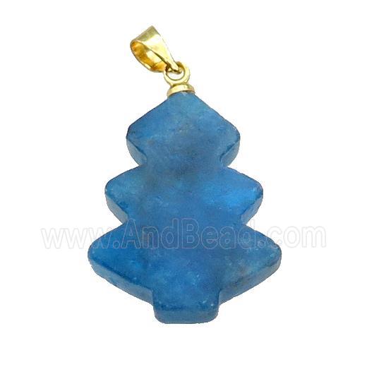 Blue Apatite Christmas Tree Pendant