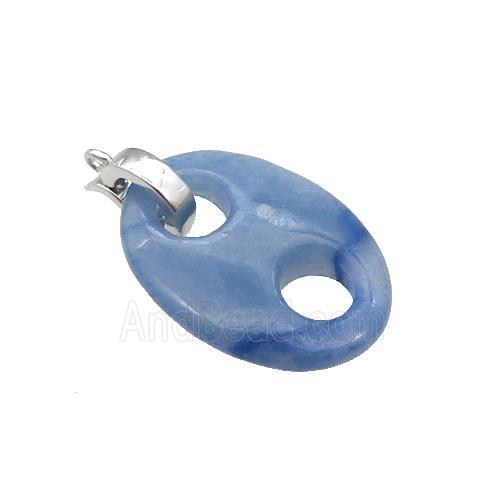 Blue Aventurine Pignose Pendant
