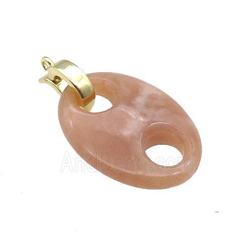 Peach Sunstone Pignose Pendant
