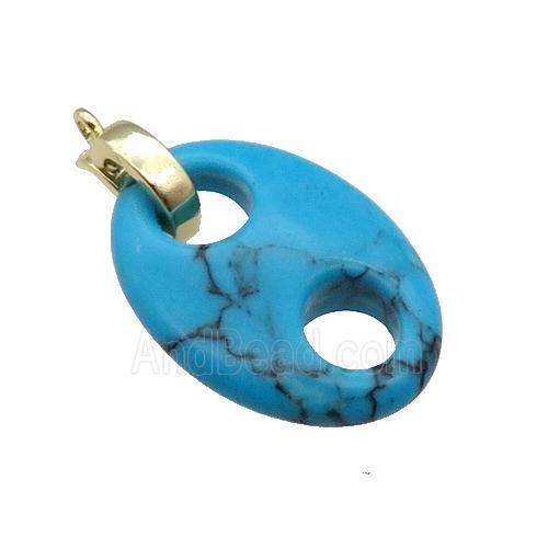 Blue Turquoise Pignose Pendant