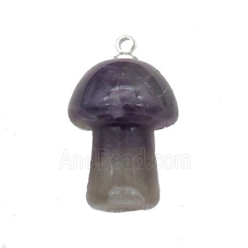 Amethyst Mushroom Pendant