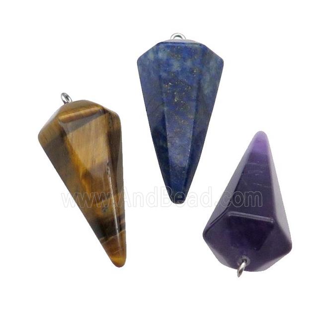 Mix Gemstone Pendulum Pendant