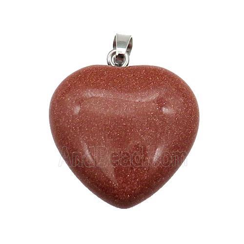 Golden Sandstone Heart Pendant