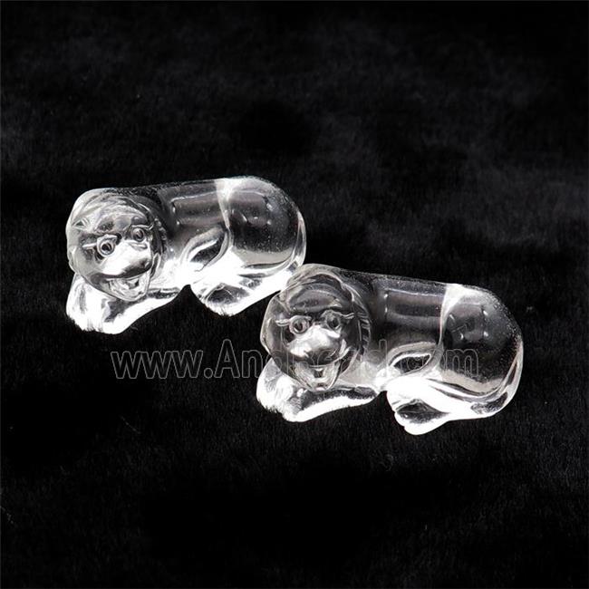 Clear Quartz Dog No Hole