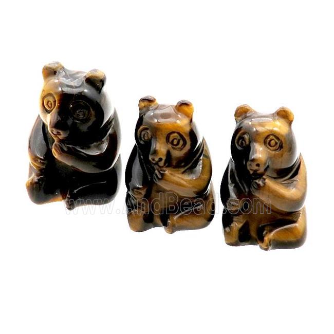 Tiger Eye Stone Bear No Hole