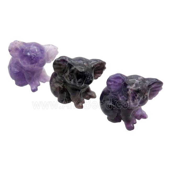 Purple Amethyst Koala No Hole