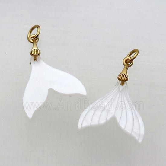 White Acrylic Mermaid Tail Pendant