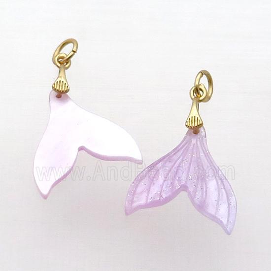 Purple Acrylic Mermaid Tail Pendant