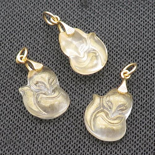Yellow Acrylic Fox Pendant