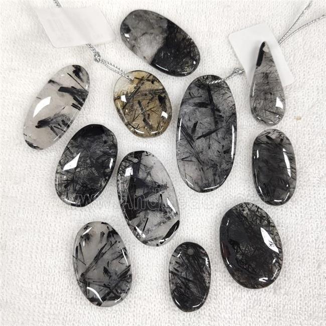 Black Rutilated Quartz Pendant Mix Shape