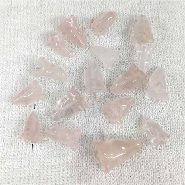 Rose Quartz Flower Beads Carved