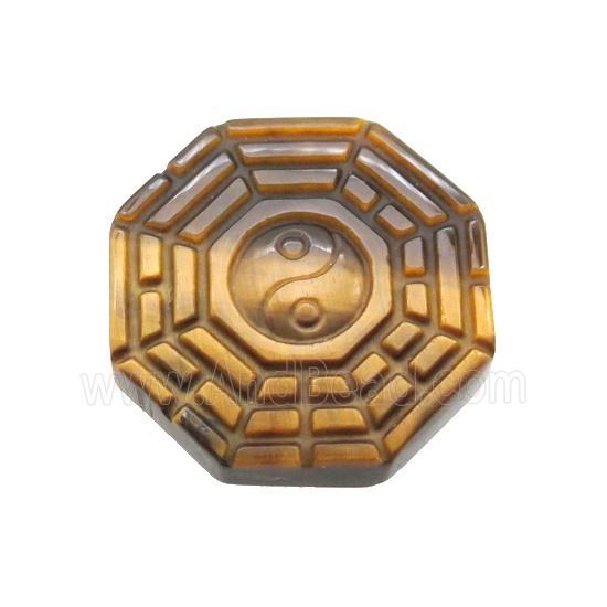 Natural Tiger Eye Stone Taichi Pendant Taiji