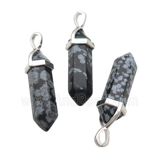 Natural Snowflake Jasper Bullet Pendant