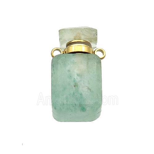 Natural Green Strawberry Quartz Perfume Bottle Pendant