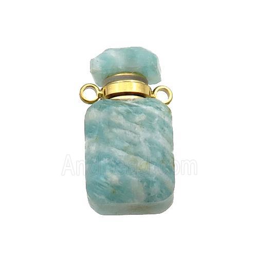 Natural Green Amazonite Perfume Bottle Pendant