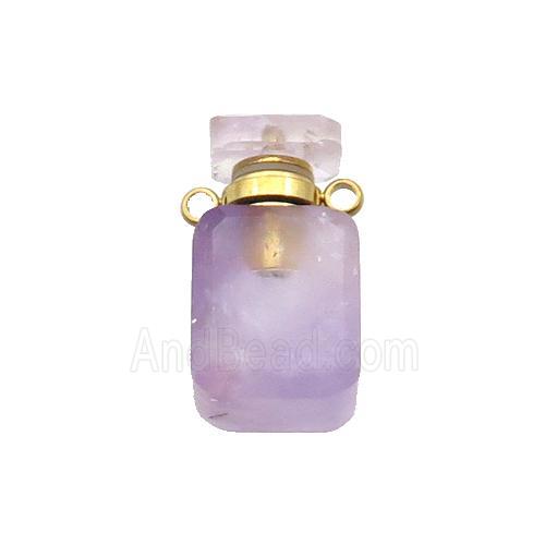 Natural Amethyst Perfume Bottle Pendant Purple