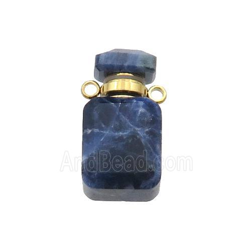 Natural Blue Sodalite Perfume Bottle Pendant