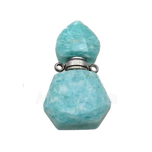 Natural Green Amazonite Perfume Bottle Pendant