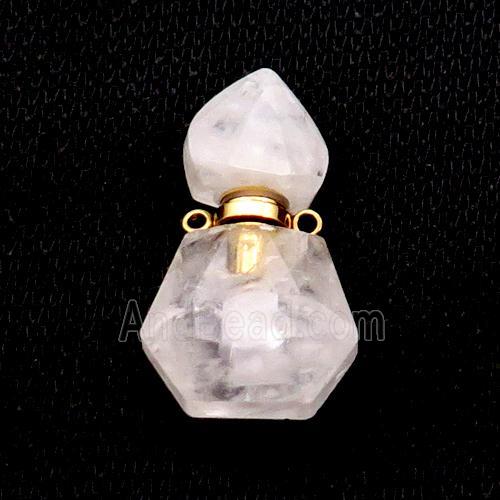 Natural Clear Quartz Perfume Bottle Pendant