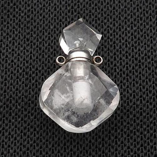 Crystal Quartz Perfume Bottle Pendant