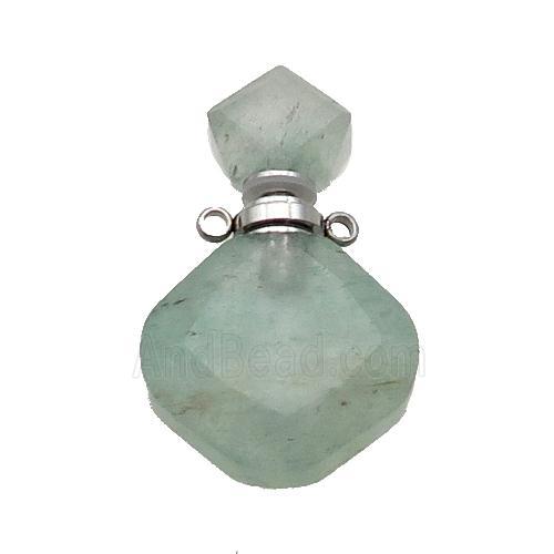 Natural Green Strawberry Quartz Perfume Bottle Pendant