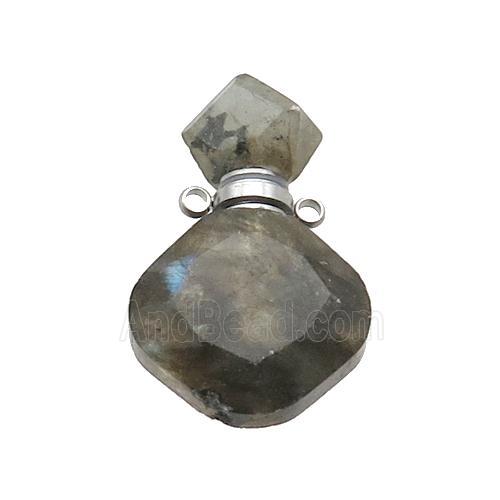 Natural Labradorite Perfume Bottle Pendant