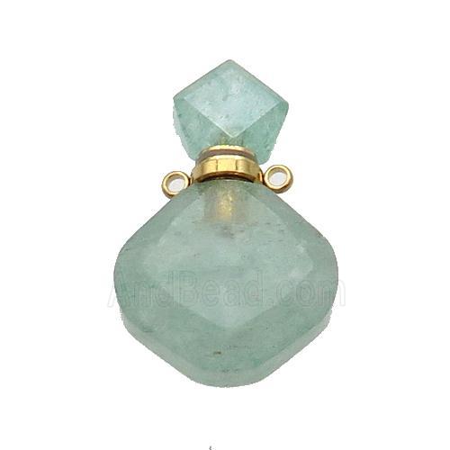 Natural Green Strawberry Quartz Perfume Bottle Pendant