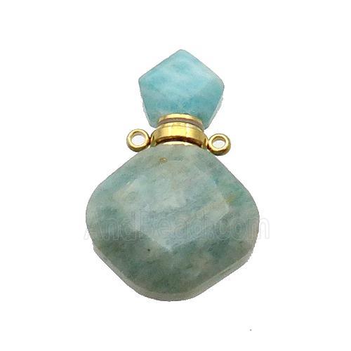 Natural Green Amazonite Perfume Bottle Pendant