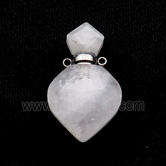 Natural Clear Quartz Perfume Bottle Pendant