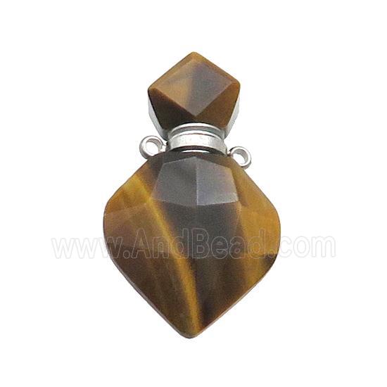 Natural Tiger Eye Stone Perfume Bottle Pendant