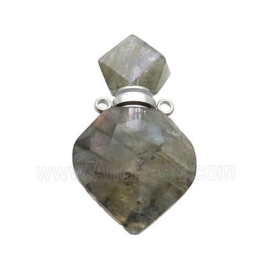 Natural Labradorite Perfume Bottle Pendant