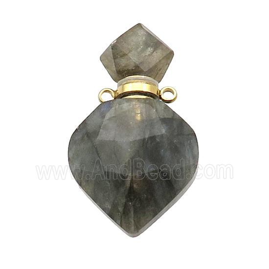 Natural Labradorite Perfume Bottle Pendant